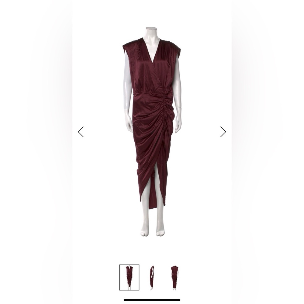 Veronica Beard Deep Red Midi Dress